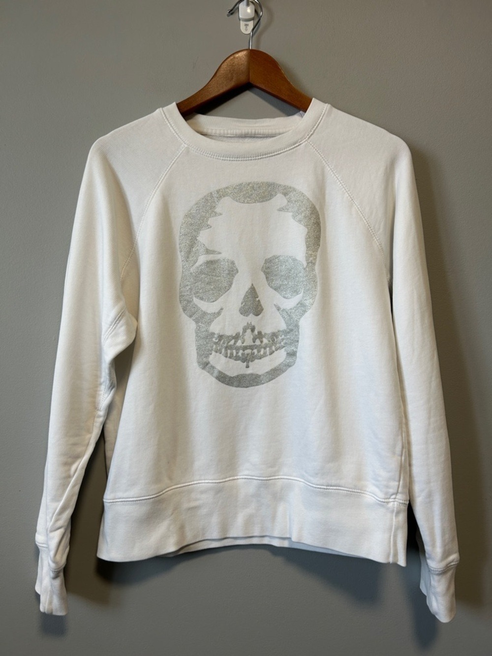 Zadig & Voltaire Upper Skull Print Foil Sweatshirt